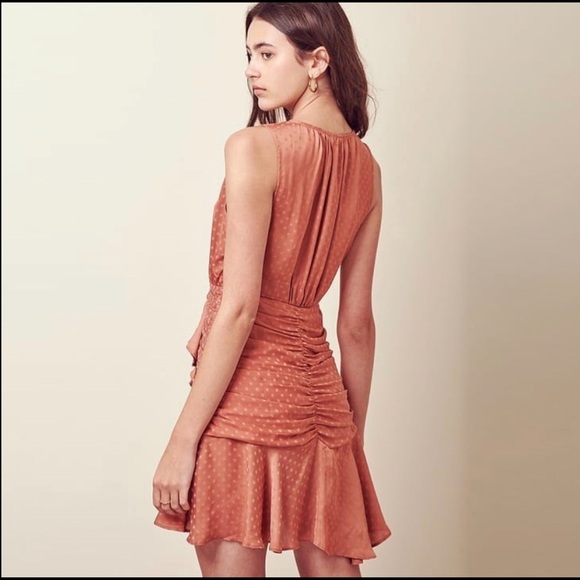 NWT- Storia Coral Polka Dot Dress Womens Size Small - Picture 2 of 9